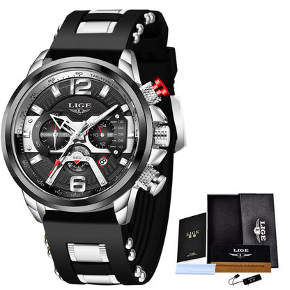 Lige Men's Quartz Watch Multifunction Sports Wrist