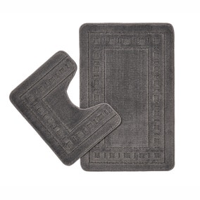 Catherine Lansfield Armoni Bath and Pedestal Mat Set