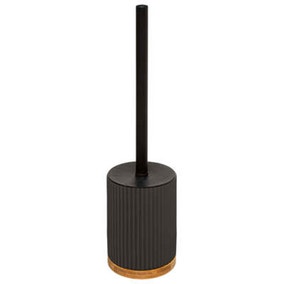 Modern Bamboo Toilet Brush and Holder