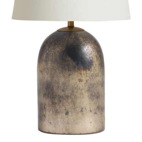 Antique Gold and Black Metal Textured Dome Table Lamp Base