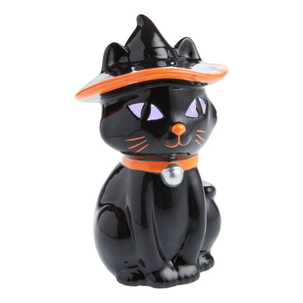 Black Ceramic Cat LED Light Up Decor Black Ceramic Cat LED Light Up Decor