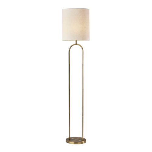 David Antique Brass Arched Floor Lamp
