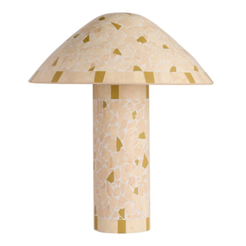 Faux Terrazzo Mushroom Shaped 2 Light Table Lamp