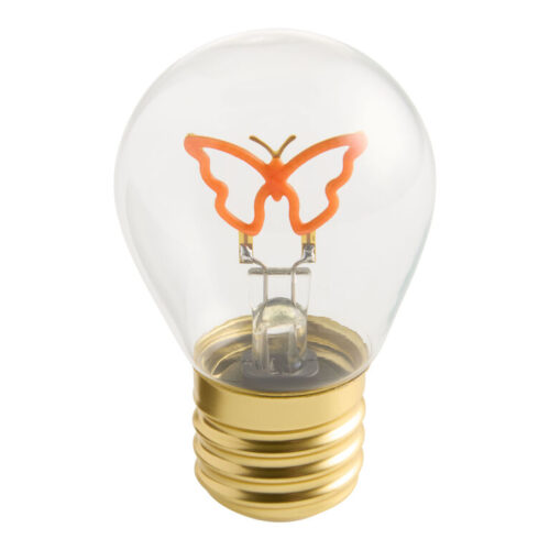 Glass Bulb-Shaped Rechargeable LED Figural Light Up Decor