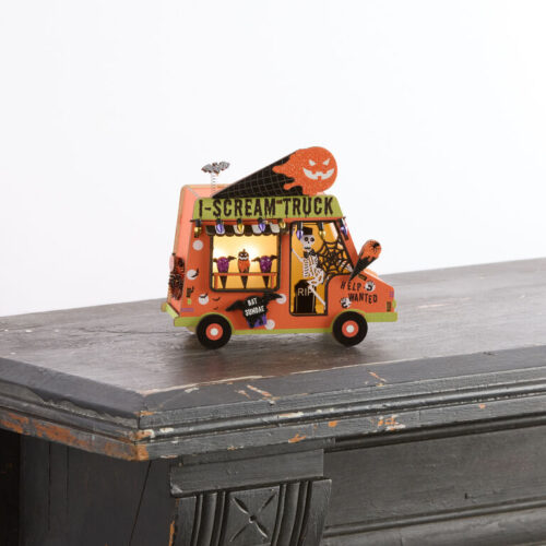 Laser Cut Wood I-Scream Truck LED Light Up Decor
