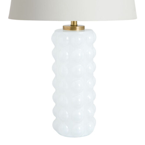 Lucian Handblown Milk Glass Bubble Geo Table Lamp Base