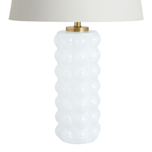 Lucian Handblown Milk Glass Bubble Geo Table Lamp Base Lucian Handblown Milk Glass Bubble Geo Table Lamp Base