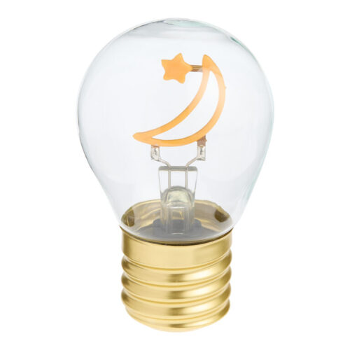 Moon and Star Bulb Shaped Rechargeable LED Light Up Decor