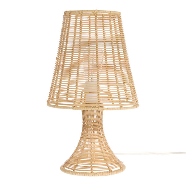 Natural Rattan Tapered Open Weave Table Lamp Natural Rattan Tapered Open Weave Table Lamp