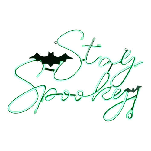 Neon Green Stay Spooky LED Electric Sign Wall Decor