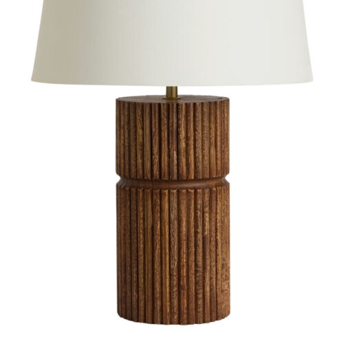 Niko Natural Wood Tiered Cylinder Fluted Table Lamp Base