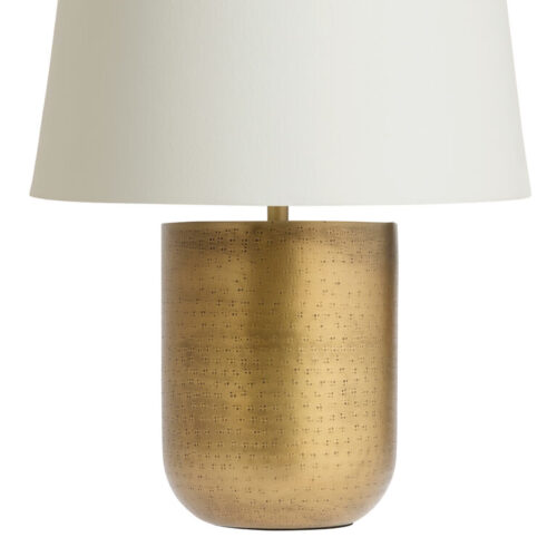 Sharif Gold Metal Hand Hammered Geo Table Lamp Base