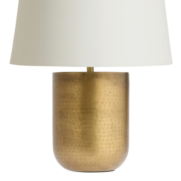 Sharif Gold Metal Hand Hammered Geo Table Lamp Base