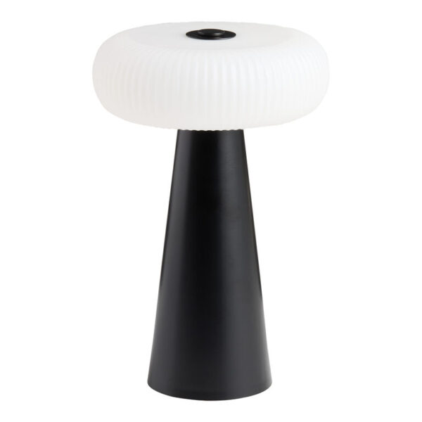 White and Black Fluted USB Rechargeable LED Portable Touch Lamp White and Black Fluted USB Rechargeable LED Portable Touch Lamp