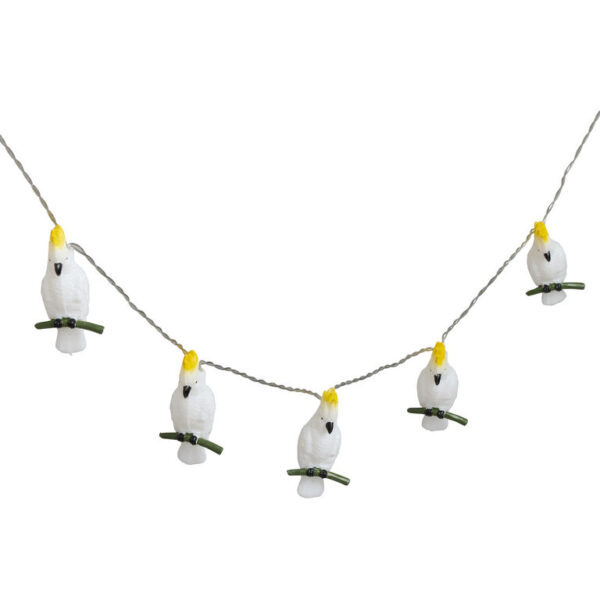 White Cockatoo LED Battery Operated String Lights White Cockatoo LED Battery Operated String Lights