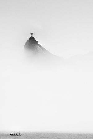 Cristo in the Mist - Photographic Print, 8x12