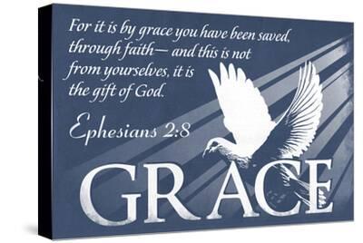Ephesians 2:8 - Inspirational - Canvas Print Wall Art, 18x12