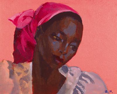 Lady in a Pink Headtie, 1995 - Giclee Print, 20x16
