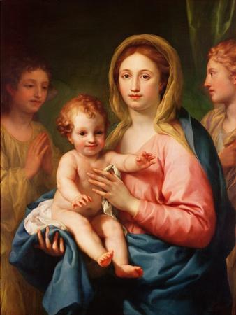 Madonna and Child with Two Angels, 1770-73 - Giclee Print, 12x16