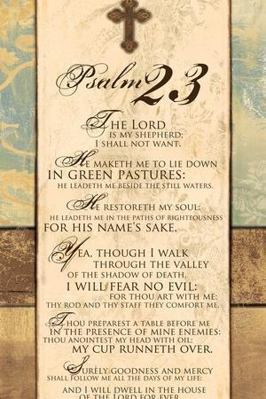 Psalm 23 Panel - Wall Art Print, 12x18