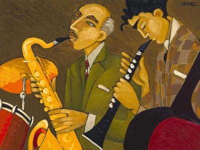 Sax & Clarinet! - Giclee Print, 24x18