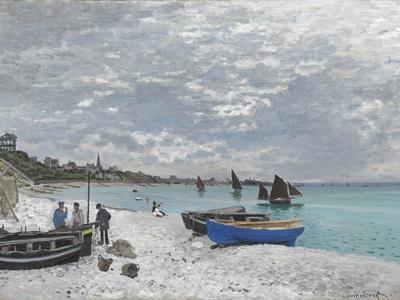 The Beach at Sainte-Adresse - Giclee Print, 16x12