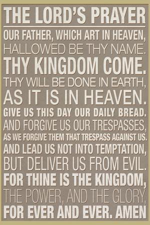 The Lord's Prayer - Wall Art Print, 12x18