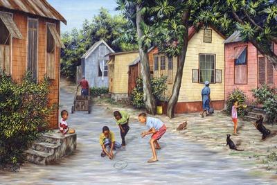 Village Life - Giclee Print, 18x12